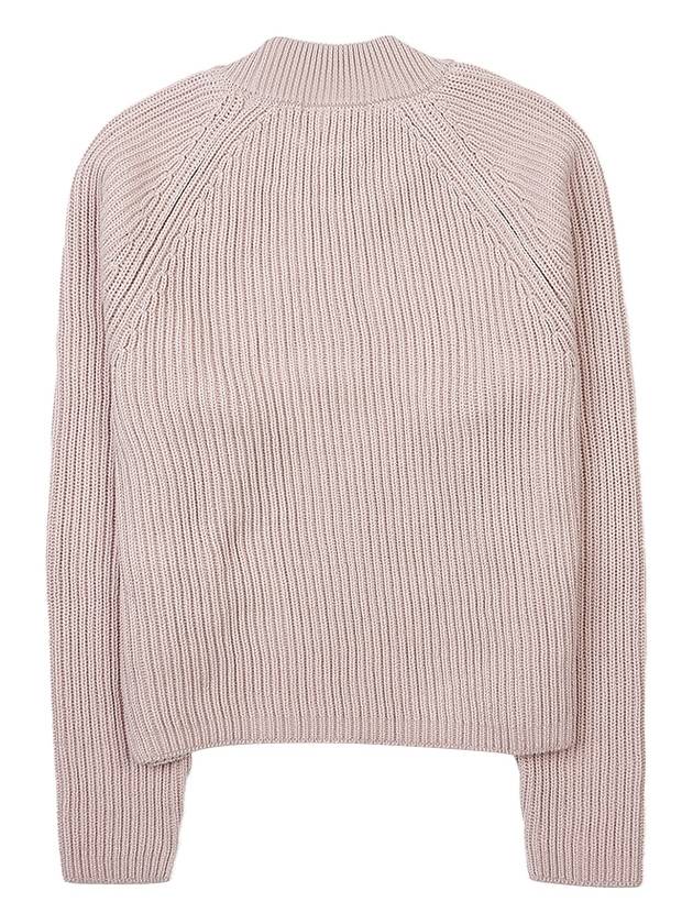 Logo Patch Wool Knit Top Pink - AMI - BALAAN 3