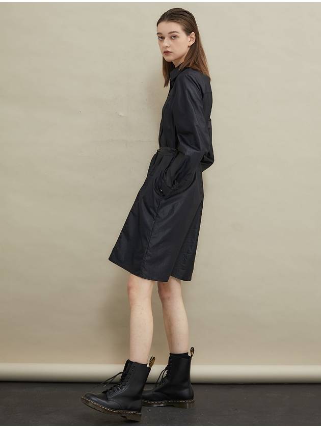 Gloss shirt dress Black - MANAVIS7 - BALAAN 3