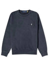 Embroidered Pony Logo Crew Neck Cotton Sweatshirt Black - POLO RALPH LAUREN - BALAAN 2