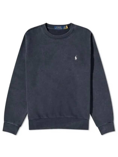 Embroidered Pony Logo Crew Neck Cotton Sweatshirt Black - POLO RALPH LAUREN - BALAAN 2