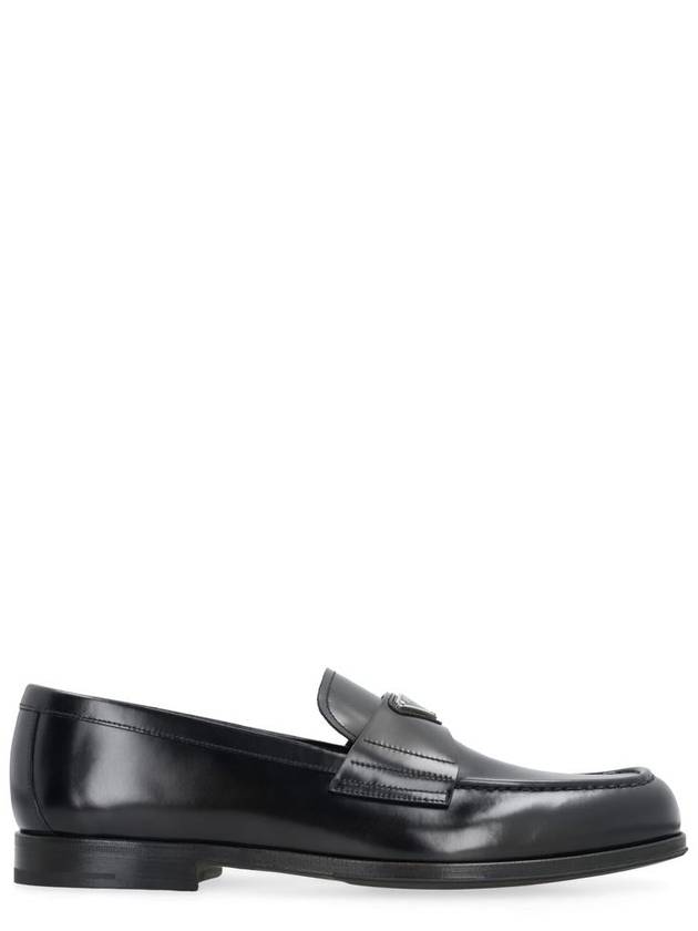 Brushed Leather Loafers Black - PRADA - BALAAN 2