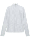 Runway Grid Logo Long Sleeve Turtleneck White Grey - ULKIN - BALAAN 3