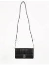 Women's Detachable Strap Quilted Leather Lola Cross Bag Black Palladium - BURBERRY - BALAAN 3