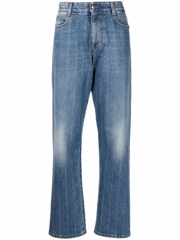 23 ss Striped Straight Leg Denim Jeans 6D00293SOH954480 B0710230335 - STELLA MCCARTNEY - BALAAN 1