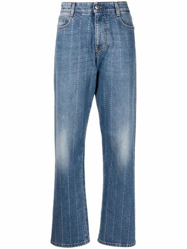 23 ss Striped Straight Leg Denim Jeans 6D00293SOH954480 B0710230335 - STELLA MCCARTNEY - BALAAN 1