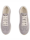 Rank Suede Low Top Sneakers Grey - PRADA - BALAAN 2