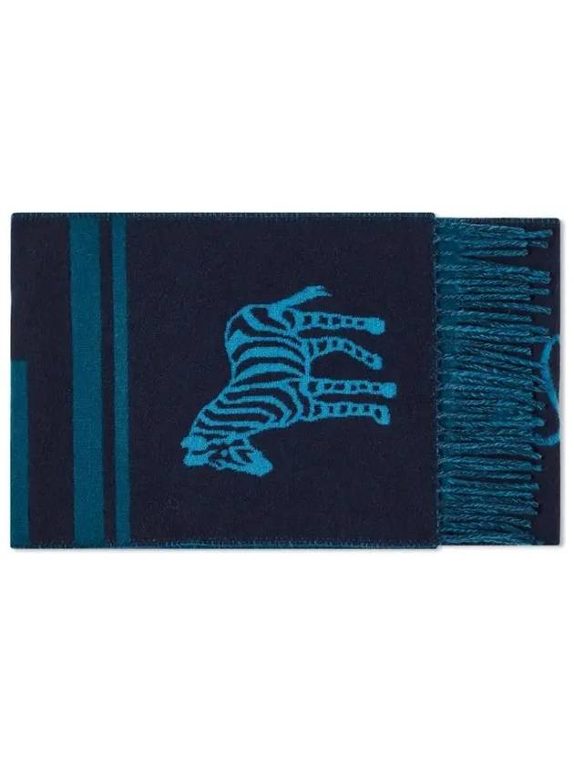 Zebra Logo Wool Muffler Blue M2A 150T M749 47 - PAUL SMITH - BALAAN 3