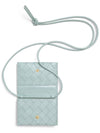 Intrecciato Strap Card Wallet Light Blue - BOTTEGA VENETA - BALAAN.