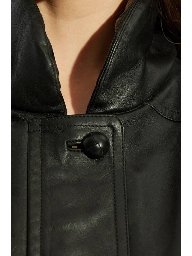 Isabel Marant Leather Jacket Betini, Women's, Black - ISABEL MARANT - BALAAN 5