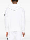 Men's Garment Dyed Malfile Zip Up Hoodie White - STONE ISLAND - BALAAN 5