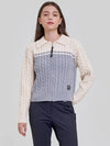 Cable color combination knit cardigan MK3AD306 - P_LABEL - BALAAN 6