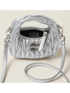 Wander Matelasse Micro Nappa Leather Hobo Mini Bag Silver - MIU MIU - BALAAN 6