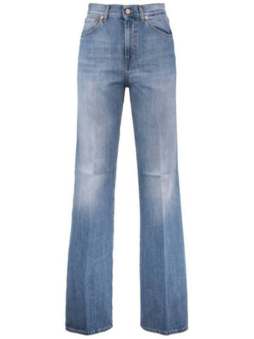 Dondup Amber Wide Leg Jeans In Fixed Denim - DONDUP - BALAAN 1