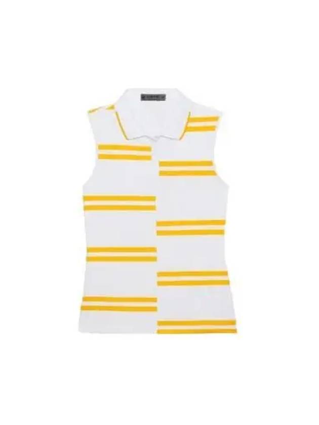 Offset Stripe Tech Pique Sleeveless Snow - G/FORE - BALAAN 2