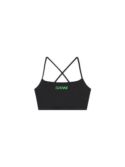 Active Strap Sleeveless Black - GANNI - BALAAN 2