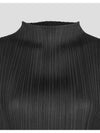 Pleated please monthly color dress ash half neck tank top one piece size 3 August 24 - ISSEY MIYAKE - BALAAN 3