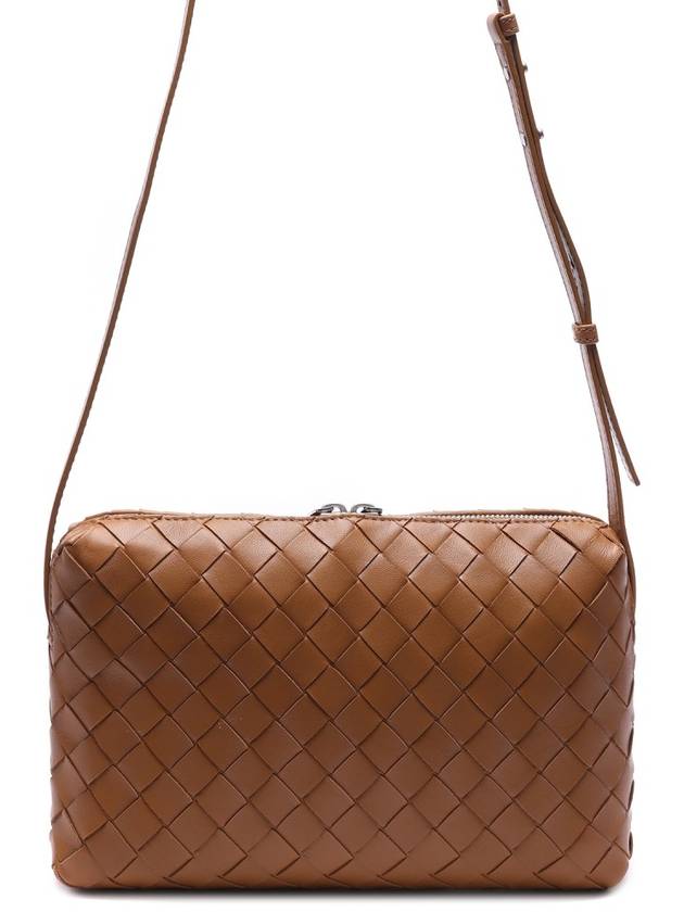 Intrecciato Leather Mini Cross Bag Camel - BOTTEGA VENETA - BALAAN 5