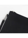 Tiny Monogram Silver Clutch Bag Black - SAINT LAURENT - BALAAN 4