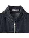 Overfit Crop Rider Denim Jacket Black - THEANTIPLATFORM - BALAAN 4