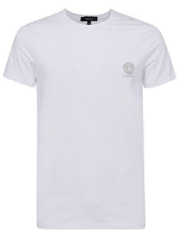 Medusa Logo Print Under Short Sleeve T-Shirt White - VERSACE - BALAAN 1