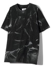 Runway Mugung Applique Bleach Washed Short Sleeve T-Shirt Black - ULKIN - BALAAN 4