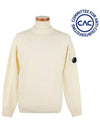 Lens Wappen Wool Knit Top Ivory - CP COMPANY - BALAAN 3