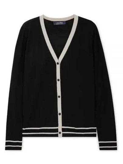 Women's Semele Wool Cardigan Black - MAX MARA - BALAAN 2