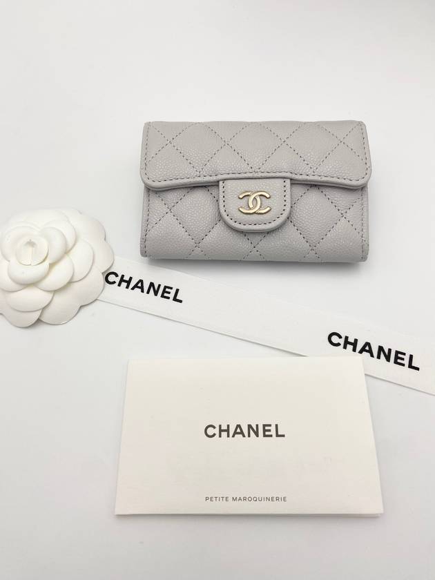 Classic snap women s card wallet light gray AP0214 - CHANEL - BALAAN 2