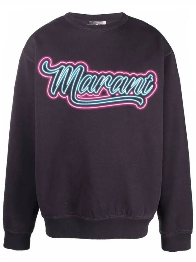 Miko Neon Logo Print Sweatshirt Faded Black - ISABEL MARANT - BALAAN 2