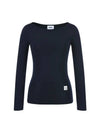 Slim fit long sleeve t-shirt MW3ME235D NVY - P_LABEL - BALAAN 9