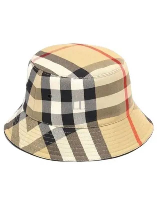 Check Pattern Cotton Bucket Hat Beige - BURBERRY - BALAAN 2