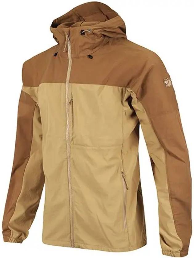 Men's Abisco Midsummer Hooded Zip-Up Jacket Buckwe Brown Chestnut - FJALL RAVEN - BALAAN 3