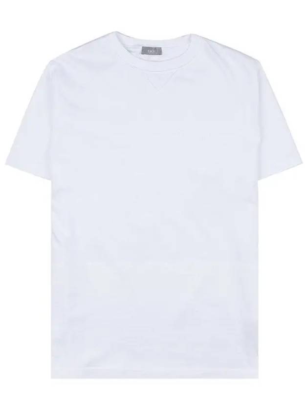 Couture Embroidered Logo Short Sleeve T-Shirt White - DIOR - BALAAN 2