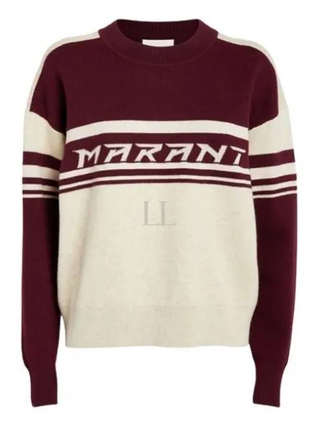 Colby Logo Knit Top Dark Plum - ISABEL MARANT - BALAAN 2