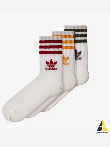 Crew socks 3STR whiteOLISTRPREYEL - ADIDAS - BALAAN 1