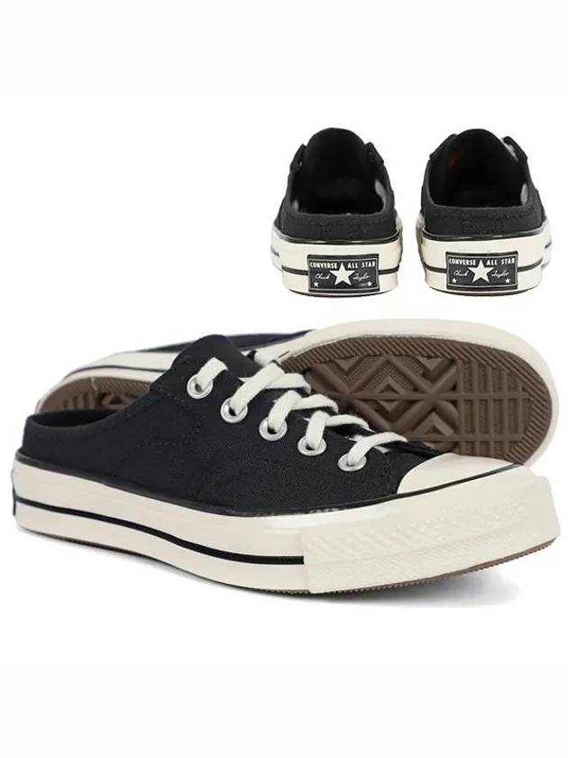 Chuck 70 Mule Low Top Sneakers Black - CONVERSE - BALAAN 3