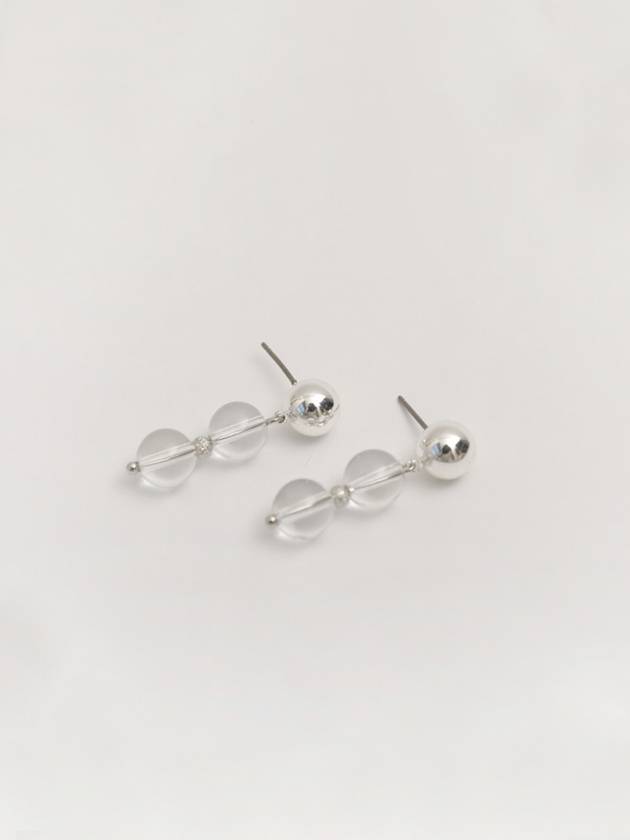 Crystal Duo Earrings Silver - SOSOO - BALAAN 2