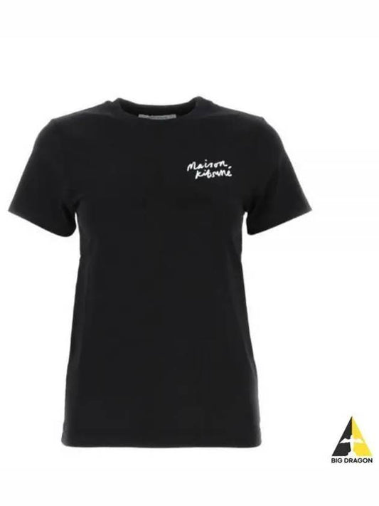 Mini Handwriting Classic Short Sleeve T-Shirt Black - MAISON KITSUNE - BALAAN 2