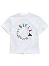 Stella McCartney short sleeve tshirt TT8S31 Z0434 100 rainbow logo kids short sleeve tshirt - STELLA MCCARTNEY - BALAAN 2