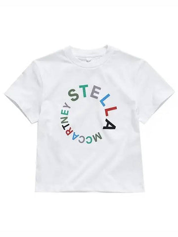 Stella McCartney short sleeve tshirt TT8S31 Z0434 100 rainbow logo kids short sleeve tshirt - STELLA MCCARTNEY - BALAAN 1