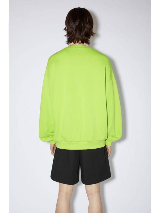 Bubble Logo Crew Neck Sweatshirt Green - ACNE STUDIOS - BALAAN 4