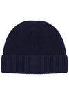 Logo Patch Beanie Navy - STONE ISLAND - BALAAN 4