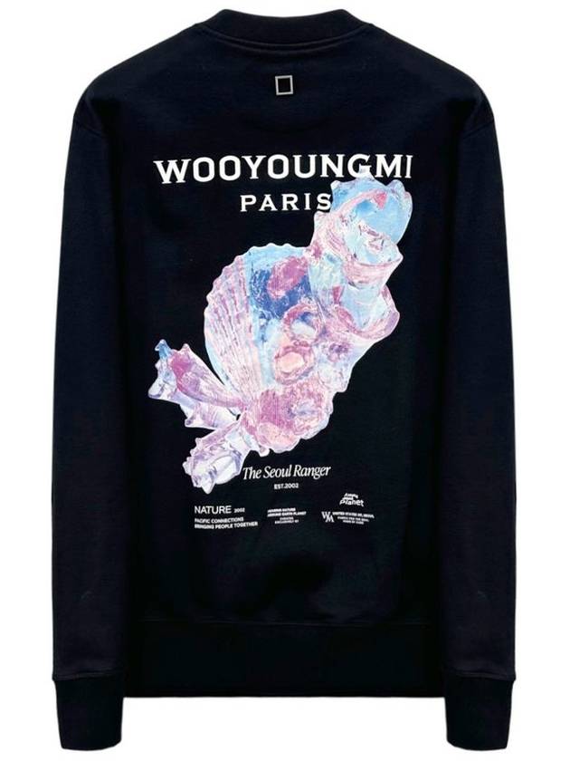 3D Coral Back Logo Sweatshirt Black - WOOYOUNGMI - BALAAN 4