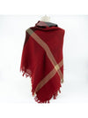 Check Fringe Wool Muffler Red - BURBERRY - BALAAN 2