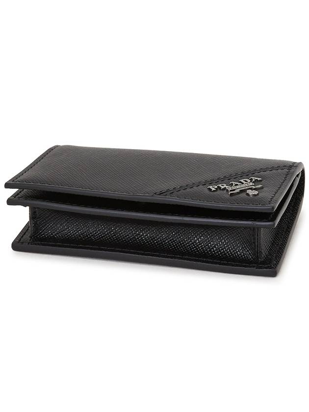 Saffiano Name Card Holder Black - PRADA - BALAAN 4