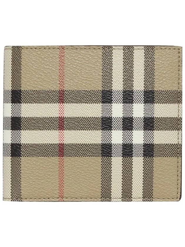 Check Half Wallet Beige - BURBERRY - BALAAN 4