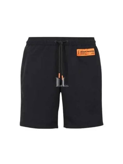 Logo Patch Nylon Swim Shorts Black - HERON PRESTON - BALAAN 2