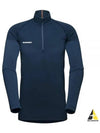 Men's Moench Advanced Half Zip Up Long Sleeve T-Shirt Navy - MAMMUT - BALAAN 2
