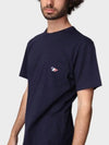 Tricolor Fox Patch Short Sleeve T-Shirt Navy - MAISON KITSUNE - BALAAN 5