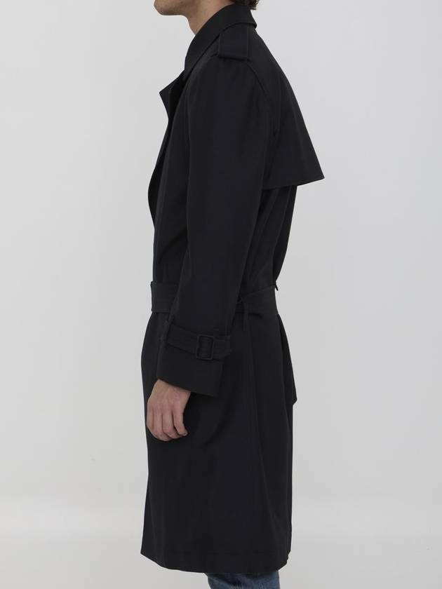 Belted Long Trench Coat Black - BURBERRY - BALAAN 4